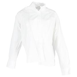 Loewe- Loewe Button-Down Long Sleeve Shirt in White Cotton-White