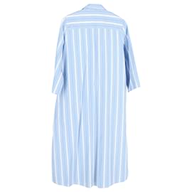 Jil Sander-Jil Sander Grandeur Stripe Shirt Dress in Light Blue Cotton-Blue,Light blue
