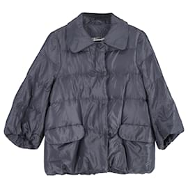 Jil Sander-Jil Sander Quilted Jacket in Grey Nylon-Grey