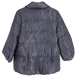 Jil Sander-Jil Sander Quilted Jacket in Grey Nylon-Grey
