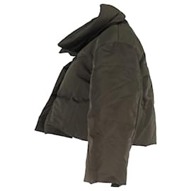 Jil Sander-Jil Sander Cropped Puffer Jacket in Green Nylon-Green,Olive green