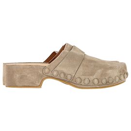 Chloé Joy veredelte Clogs aus braunem Wildleder Braun