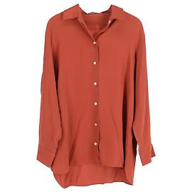The row A camisa Row com botões em seda marrom Marrom
