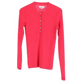 Isabel Marant Étoile Faustine Rippstrick-Top aus rosa Wolle Pink