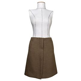 Cos Brown Wool Skirt Brown