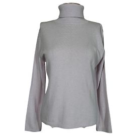 Autre Marque Suéter de cashmere com gola polo roxo claro Roxo