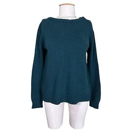 Erika Cavallini Grüner Kaschmir und Wollpullover Grün Dunkelgrün