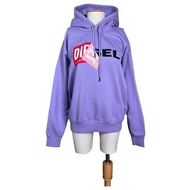 Diesel Sweatshirt Lila Logo Baumwolle Lila