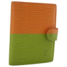 Louis Vuitton-LOUIS VUITTON Epi Agenda mini Day Planner Cover Mandarin R20007H LV Auth 103604-Grey