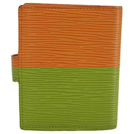 Louis Vuitton-LOUIS VUITTON Epi Agenda mini Day Planner Cover Mandarin R20007H LV Auth 103604-Grey