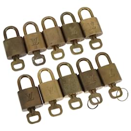 Louis Vuitton-LOUIS VUITTON Padlock 10set metal Gold Tone LV Auth 102749-Other