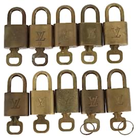 Louis Vuitton-LOUIS VUITTON Padlock 10set metal Gold Tone LV Auth 102749-Other