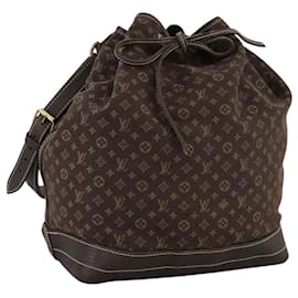 Louis Vuitton-LOUIS VUITTON Monogram Mini Lin Noe Shoulder Bag Ebene M95229 LV Auth ki5233-Damier ebene