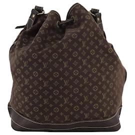 Louis Vuitton-LOUIS VUITTON Monogram Mini Lin Noe Shoulder Bag Ebene M95229 LV Auth ki5233-Damier ebene