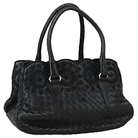 Autre Marque-BOTTEGA VENETA INTRECCIATO Hand Bag Leather Black Gold Auth yk15991-Black,Golden