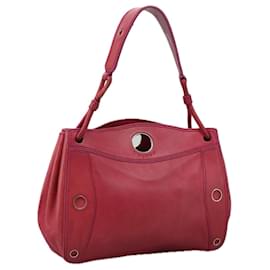 Céline-CELINE Shoulder Bag Leather Pink Gold Auth yk15928-Pink,Golden