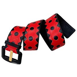 Vintage 80s Givenchy belt Black Red