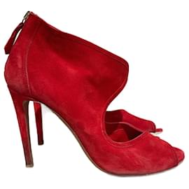 Aquazzura-AQUAZZURA Sandals T.EU 38.5 Suede-Red