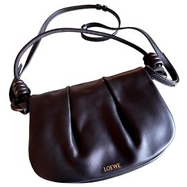 Sac à main Loewe en fourrure noir Noir