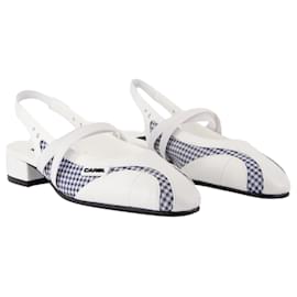 Autre Marque-Sling Back Peachy - Carel - Leather - White-White