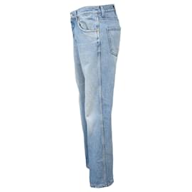 Gucci- Gucci Washed Mid-Rise Jeans in Blue Cotton Denim-Blue,Light blue