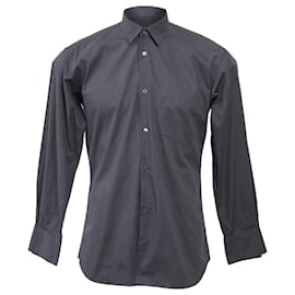 Comme Des Garcons- Comme Des Garçons Button-Down Long Sleeve Shirt in Grey Cotton-Grey