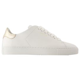 Baskets Clean 90 Contrast - Axel Arigato - Cuir - Blanc/Or Blanc