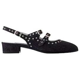 Autre Marque-Sling Back Queen - Carel - Denim - Black-Black