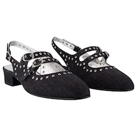 Autre Marque-Sling Back Queen - Carel - Denim - Black-Black