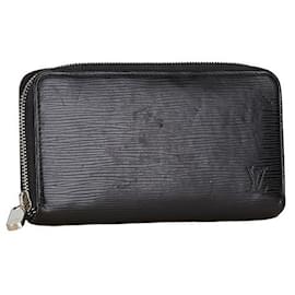 Louis Vuitton-Louis Vuitton Epi Zippy Wallet Black Leather-Black