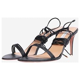 Aquazzura-Black trouble maker 75 sandals - size EU 38-Black