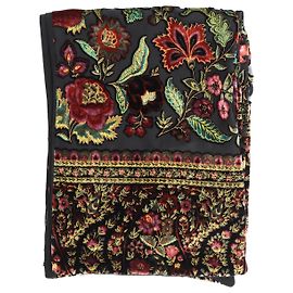 Etro Sciarpa in velluto floreale nero Nero