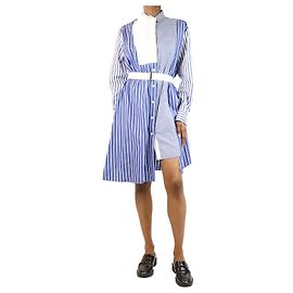 Sacai Vestido camisa a rayas azul y blanco - talla S Azul