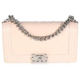 Chanel-Chanel Beige Glazed Calfskin Old Medium Boy Bag-Beige