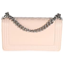 Chanel-Chanel Beige Glazed Calfskin Old Medium Boy Bag-Beige