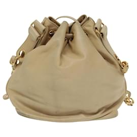 Chanel-CHANEL Chain Shoulder Bag Lamb Skin Beige Gold CC Auth bs20240-Beige,Golden