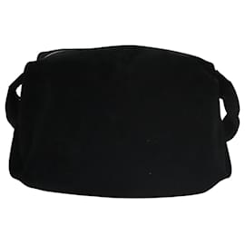 Chanel-CHANEL Shoulder Bag Suede Black Silver CC Auth bs20422-Black,Silvery