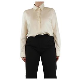 Gabriela Hearst Creme Seidenhemd - Größe UK 12 Roh