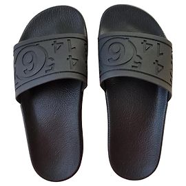 Maison Martin Margiela MM6 Maison Margiela black rubber slides Black