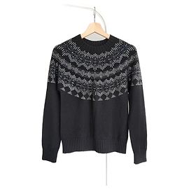 Suéter de lã e cashmere preto com embellishments de cristal Max Mara Osmio Preto