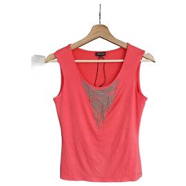 Top Escada Rosa Coral de Viscose XS Rosa Coral
