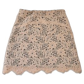Falda mini de encaje beige Sandro Beige