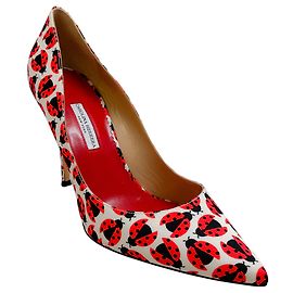 Pompes Lady Bug Blanches / Rouges Carolina Herrera Rouge