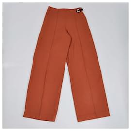Hermès-HERMES Trousers T.FR One Size Cotton-Brown