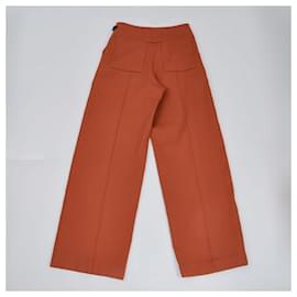 Hermès-HERMES Trousers T.FR One Size Cotton-Brown