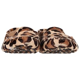 Tod's-Tod's Gommino Leopard Print Loafers in Brown Calf Hair-Brown