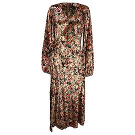 Autre Marque Abito midi avvolgente Beatrix con stampa floreale in velluto multicolore di Birger Christensen Multicolore