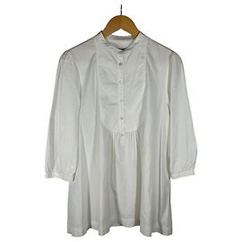 Camisa de bib de algodón popelín BURBERRY BRIT Blanco