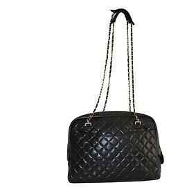 Borsa Chanel Camera in pelle nera Nero