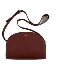 Apc Half-moon Bag Hazelnut Leather Hazelnut
